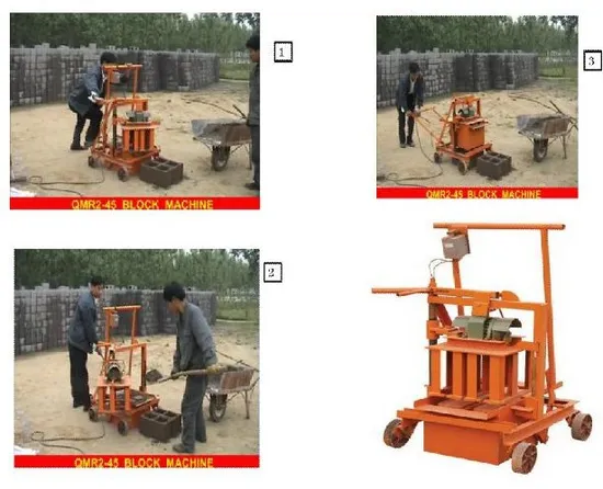 Qmr2-45 Electric Movable Concrete Hollow Block Machine