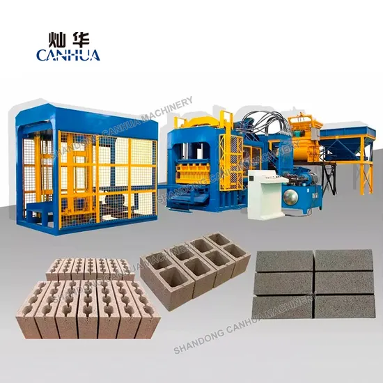 Qt6-15 Automatic PLC Control Platform Vibration Concrete Hollow Block Brick Making Machine