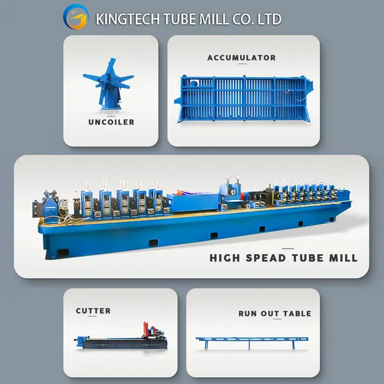 ERW Square Tube Production Line for Automatic Pipe Welding and Manufacturing High Frequency Iron Steel Pipe Making Machine ERW Tube Mill