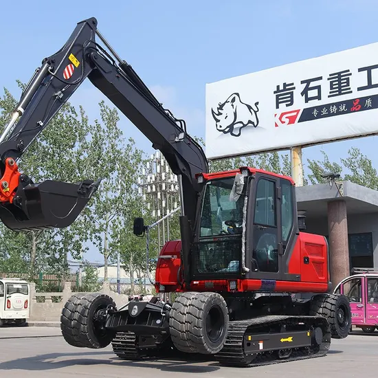 Rhinoceros X9 9 Ton China Compact Digger 9000kg Mini Wheel Excavator
