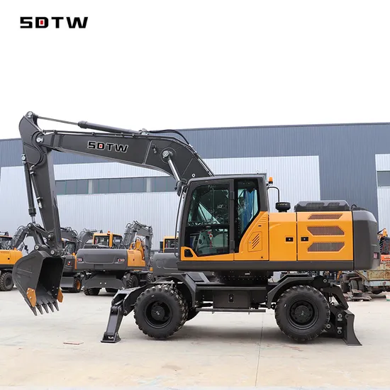 Free Shipping EPA/Euro 5 Engine Chinese Big Excavator 60t 32t 23t 18 Ton 15 Ton Wheel Excavator Cabin Digger Best Price for Sale