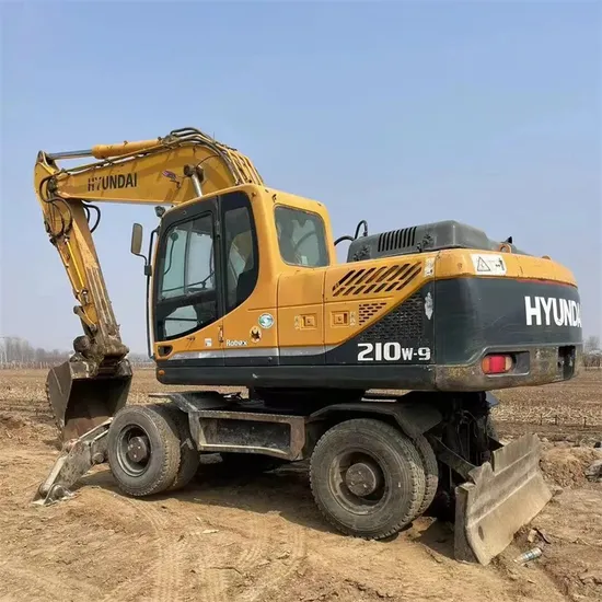 Good Condition Used Hyundai R210W-9 220 21t 22t Wheel Excavator for Sale
