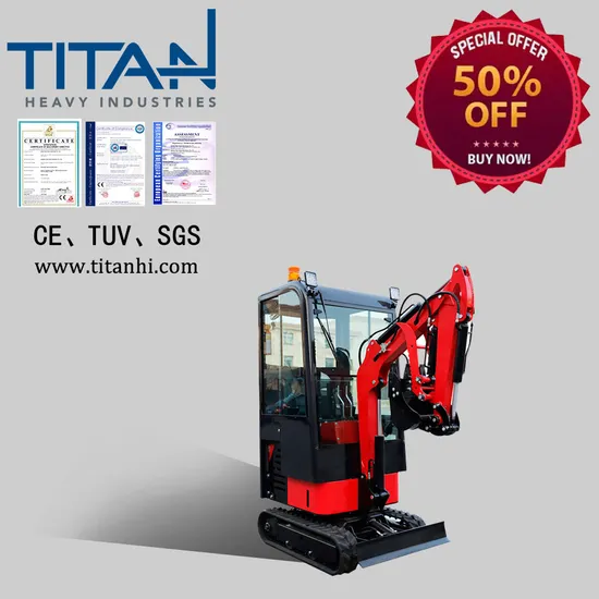 1 Ton Crawler Small Micro Farm Garden Digger Hydraulic 800kg Cheapest Mini Excavator 1 2 Ton for Sale