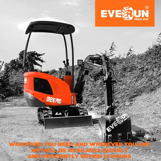 Everun Ere10PRO 1000kg China Chinese CE Hydraulic Household 1ton Small farm garden home micro crawler Bucket Excavators digger with cheap price CE EPA / Euro V