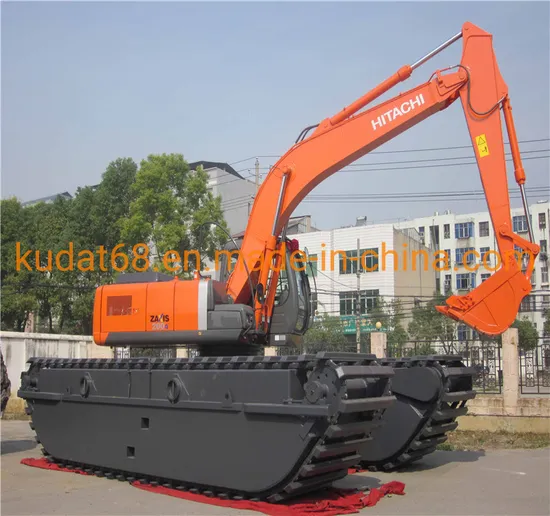 Pontoons for Famous Brand Excavator Working in Swamp