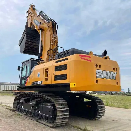 Large Crawler Excavator Sy980h Sy980h-S Bucket 5.5-8m³ 478 or 574kw Low Fuel Consumption Automatic Acceleration Deceleration Function Reduces Engine Speed
