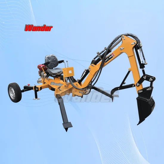 OEM ATV Towable Backhoe Excavator Loader with Different Attachments in Cheap Price