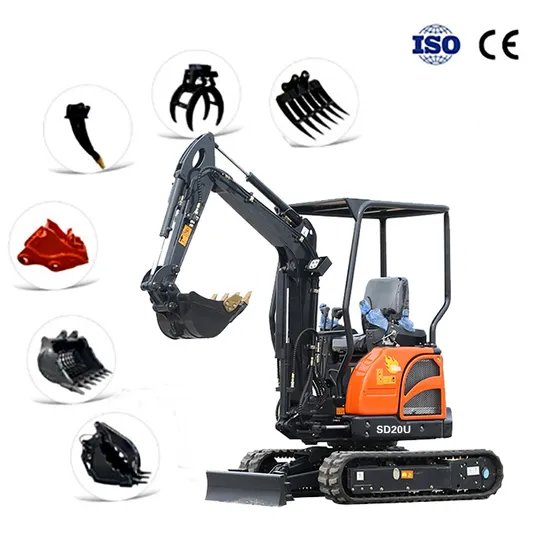 0.8 Tons to 2 Tons China CE/ISO/EPA Certified Small Excavator Hydraulic Crawler Excavator with Various Attachments Mini Excavator