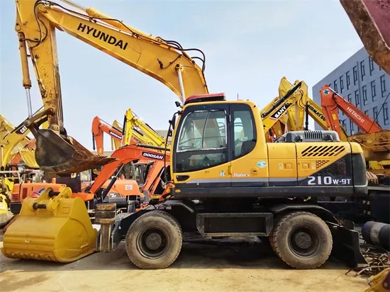 Original Wheel Excavator Used Hyundai 210W-7 R 210W -9 Wheel Excavator for Sale Good Condition