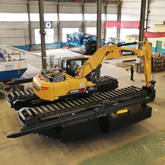 30ton Amphibious Excavator Swamp Buggy Excavator with Floating Pontoon for Sale/Rental