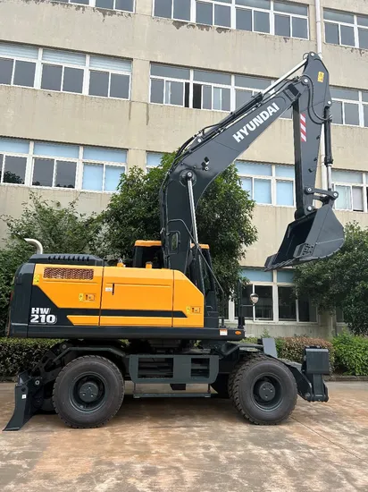 Brand New Hyundai Hw210 Cummi Engine Tier 3/4 21ton Hydraulic Wheel Excavator with 1.0m&sup3; Bucket