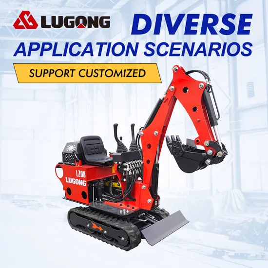 Lugong 0.8 Ton Euro V Standard Hydraulic Miniature Excavator with CE Certificate