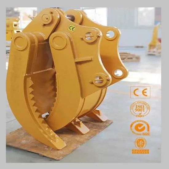 16ton Excavator Attachment Mechanical Type Rock Grab Steel Grapple with CE