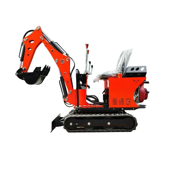 Heavy-Duty Hydraulic Crawler Excavator with Rollover Protection for Agriculture and Gardening
