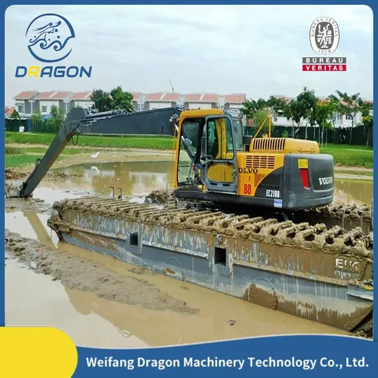 High Quality Amphibious Dredger Sinoway Backhoe Dredger Long Boom Dredging Excavator