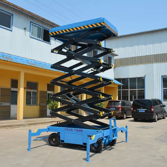 China High Quality 8m 10m Hydraulic Platform Aerial Work Mobile Self Propelled Electric Scissor Lift