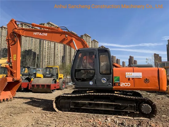 Original Hitachi Ex200-5 20t Excavator with Hydraulic Hammer Line