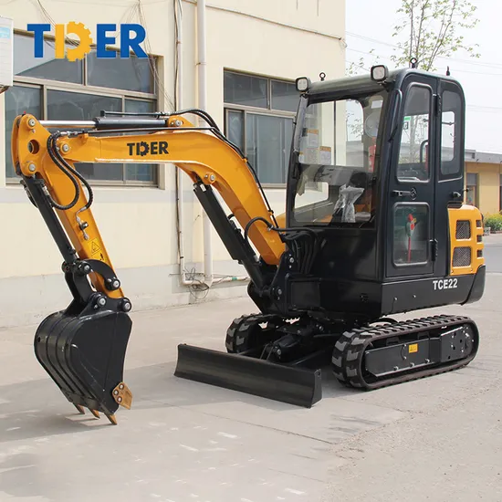 Tder High Performance 2ton 2.2ton 3ton Mini Crawler Excavator with Cabin