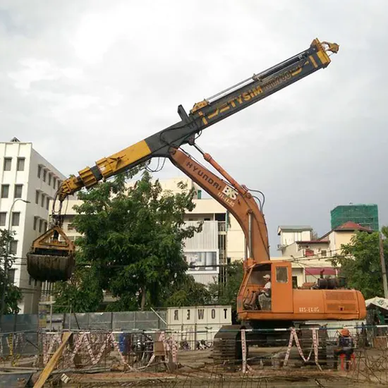 Manufacturer Tysim Km260 Sales Excavator Clamshell Telescopic Long Boom Arm
