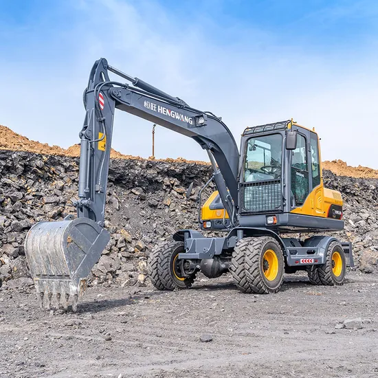 Hydraulic Wheel Excavator 8 Ton Small Wheeled Excavator with Attachments for Sale