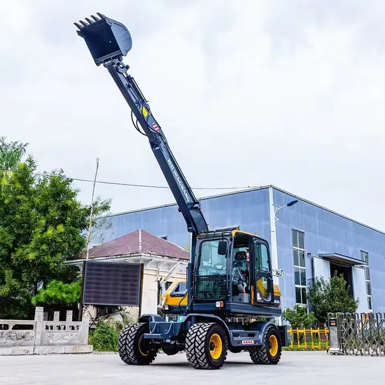 High-Powered Performance Mini Hydraulic 7 Ton Wheeled Excavators Long Boom 8t Mini Agricultural Bucket Tired Excavator in USA