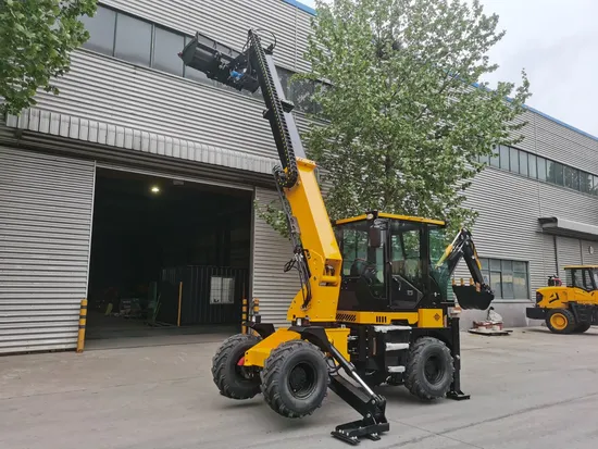 Construction Machinery Outrigger 6.7m Telescopic Wheel Loader Backhoe