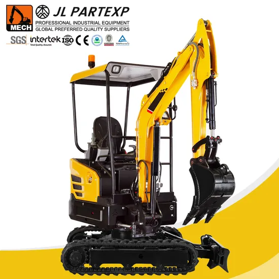 1.8/2 Ton Mini Crawler Excavator Digger with Thumb Grapple Bucket Trench Bucket Set