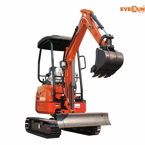 EVERUN ERE20 2ton CE EPA EURO micro digger S355 steel material hydraulic tracked bucket mini excavator