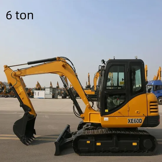 Brand New Xe60d 6 Ton Hydraulic Mini Crawler Excavator Machine Chinese 6t Small Digger Track Excavator with Attachments for Sale