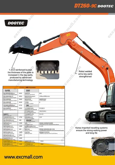 Good Quality 20 Ton Big Digger Digging Trenches Earth-Moving