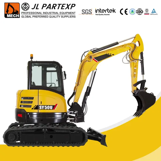 Free Shipping 5 Tonne Mini Compact Excavator Hot Sale Manufacturing Machinery with Attachments for Sale