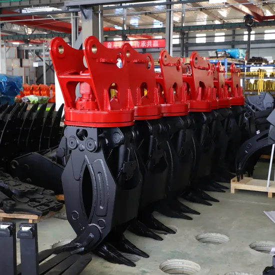 Hot Sale Rotating Dual Cylinder Grapple for 4-6tons Excavator