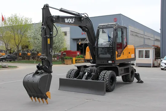 Wolf We75L 8 Ton China Compact Digger Wheel Excavator with CE