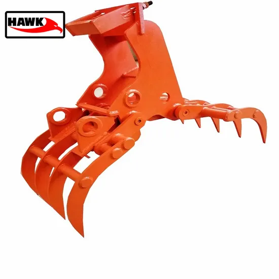 Construction Machinery Mechanical Grapple Rock Bucket Grapple Saw Excavator