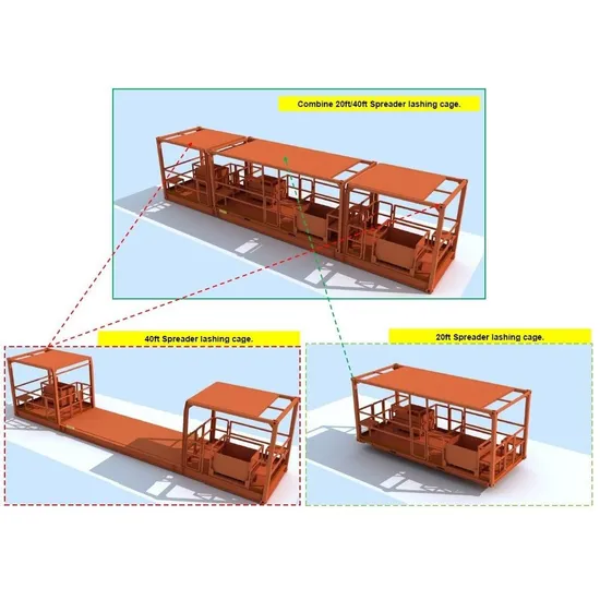 Container Spreader Lashing Cage Modular Twistlock Man-Cage 20/40 FT Customizable