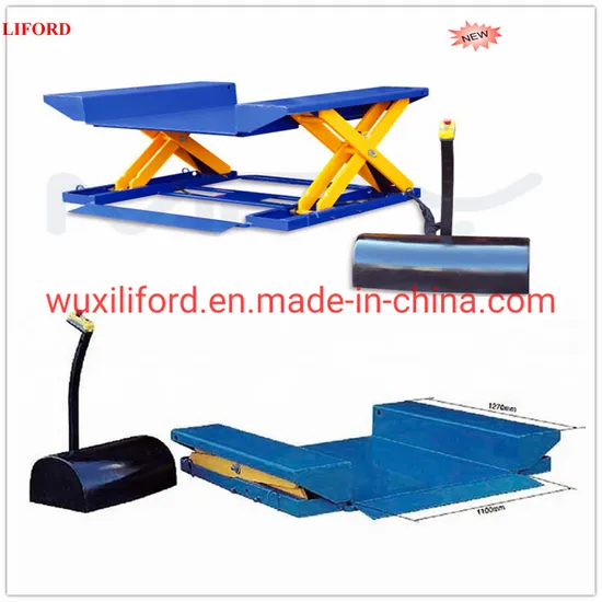 500kg 1000kg 1500kg Staionary Electric Scissor Lift Table Hydraulic Lifting Platform Zero Level Electric Hydraulic Scissor Lift Fixed Lifting Table