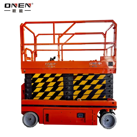 Onen Factory Produce 6m 8m 10m 12m High Lifting Aerial Work Platform Electric Self Propelled Scissor Lift with CE RoHS Certificate for Construction Warehouse