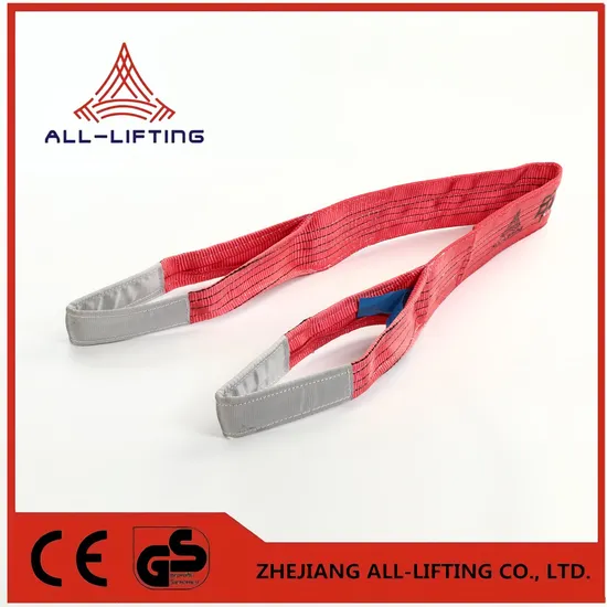 High Durability Duplex Flat Woven 5t Double Eye Flat Lifting Belt Polyester Webbing Sling