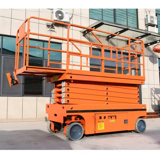 6-18 M Mobile Electric Lifting Platform Self Propelled Man Lift Electric Scissor Manlift