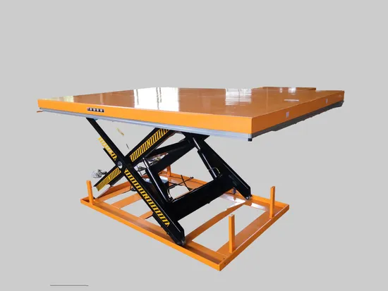China Factory Stationary Electric Scissor Lift Table Hydraulic Cylinder Lift Platform Motorcycle Car Hoist with Rated Capacity 1000/2000/4000kg