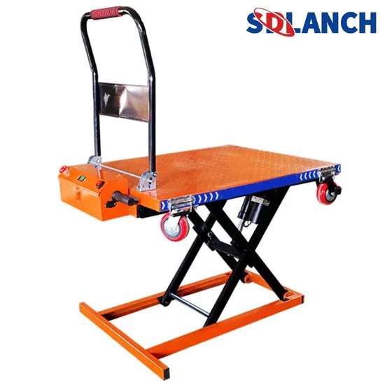 CE/EPA Scissors Hydraulic Electric Mobile Platform Motorcycle Stationary Manual Platform 500kg Hydraulic Table Cart Lift Trolley