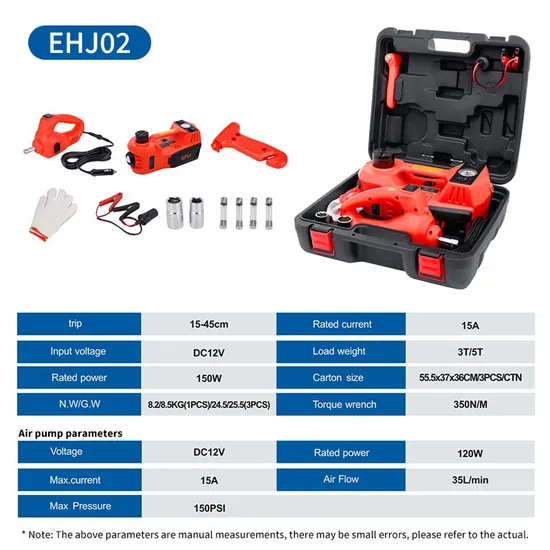 5 Ton Hydraulic Jack Portable 3 in 1 Car Electric Jack Kit