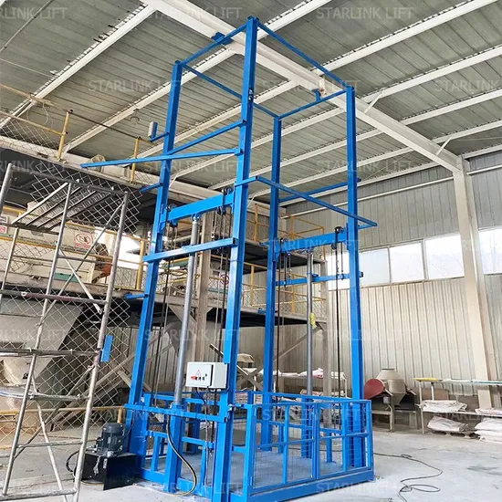2t 3t 5t CE Customized Warehouse Elevator Industrial Cargo Lift High Quality Vertical Hydraulic Guide Rail Cargo Lift