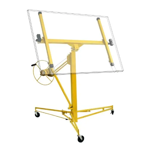 Drywall Lift Board Plasterboard Panel Lift with Titling Function-One Person Can Lift