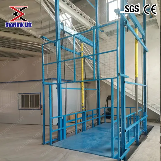 Factory Direct Sale Goods Elevator Industrial Elevator Lift Vertical Lifting Table Hydraulic Guide Rail Cargo Lift