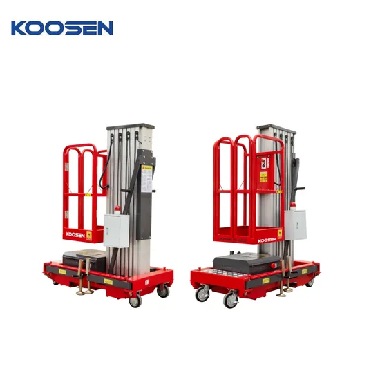New Tech Single Masts Aluminum Alloy Aerial Lifting Platform Vertical Platform Lift