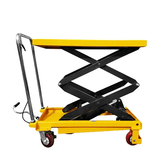 Manual Hydraulic Single Scissors Platform Cargo Lift Hydraulic Lift Table Truck