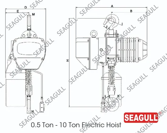 > 20m Seagull/OEM Wooden Case 0.25t-10t China Overhead Crane Hoist with ISO9001: 2000