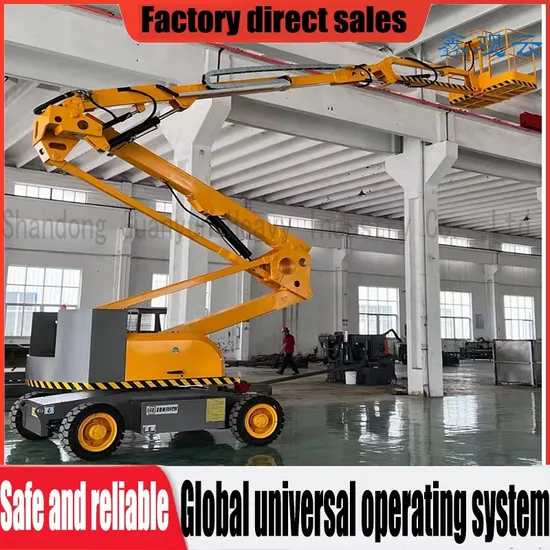 360 Degree Rotating Boom Lift Articulated Aerial Work Platform
