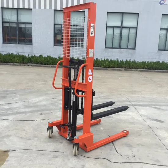 China Gp 1.5 Tons Hand Hydraulic Stacker with Lifting Height 1.6 Meters